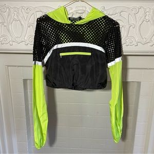 AKIRA Cropped Fishnet Windbreaker